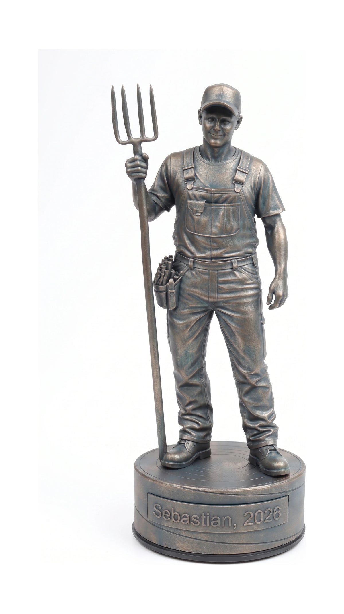 Landmandfigur han – hvid baggrund, stående