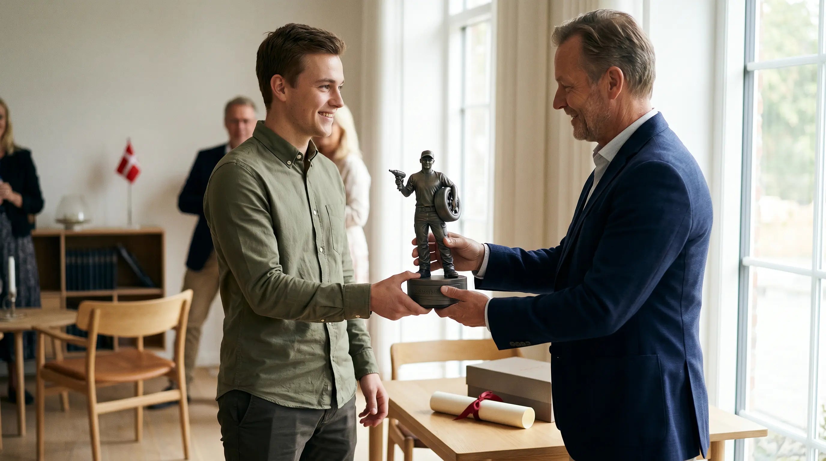 Svendegilde gave fra virksomhed — markér svendeprøven som arbejdsgiver — Udlært