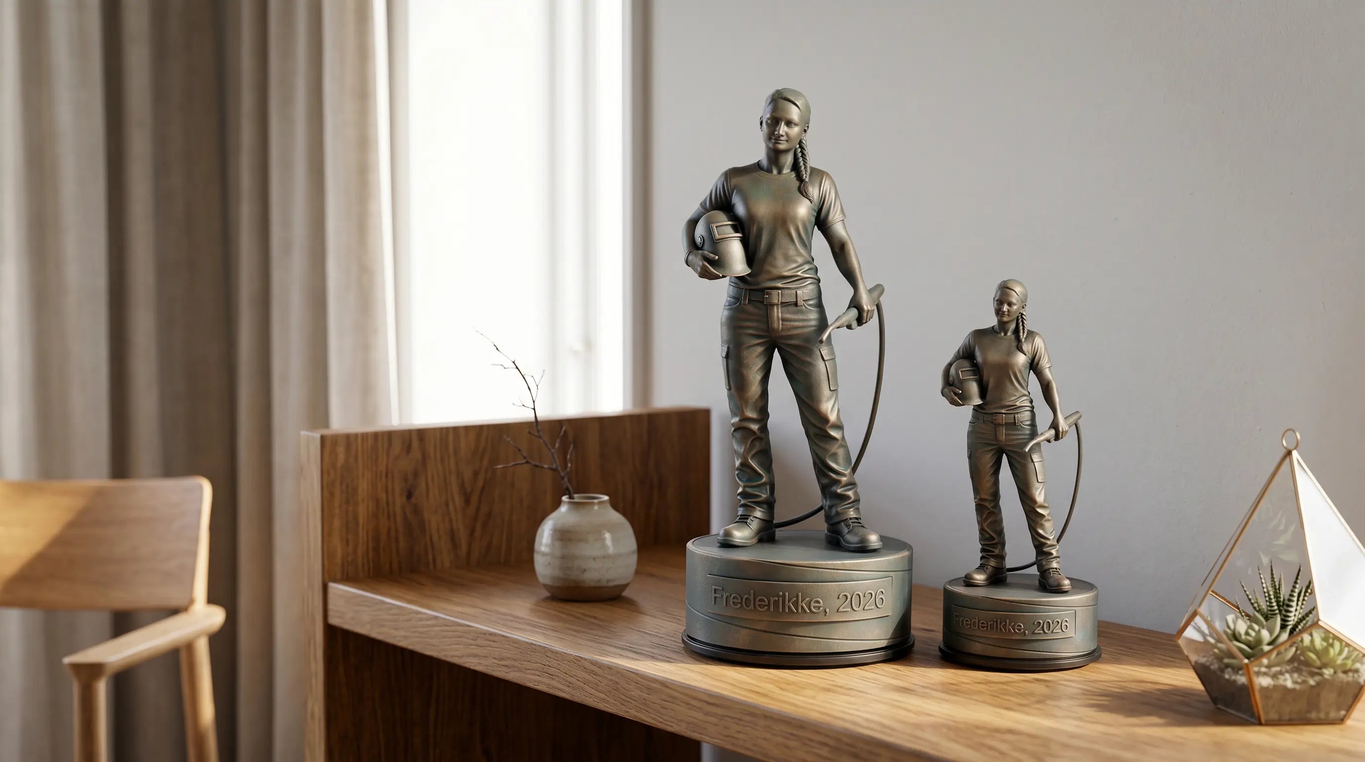 Svendegave smed — smedefigur til nyudlært svend — Udlært
