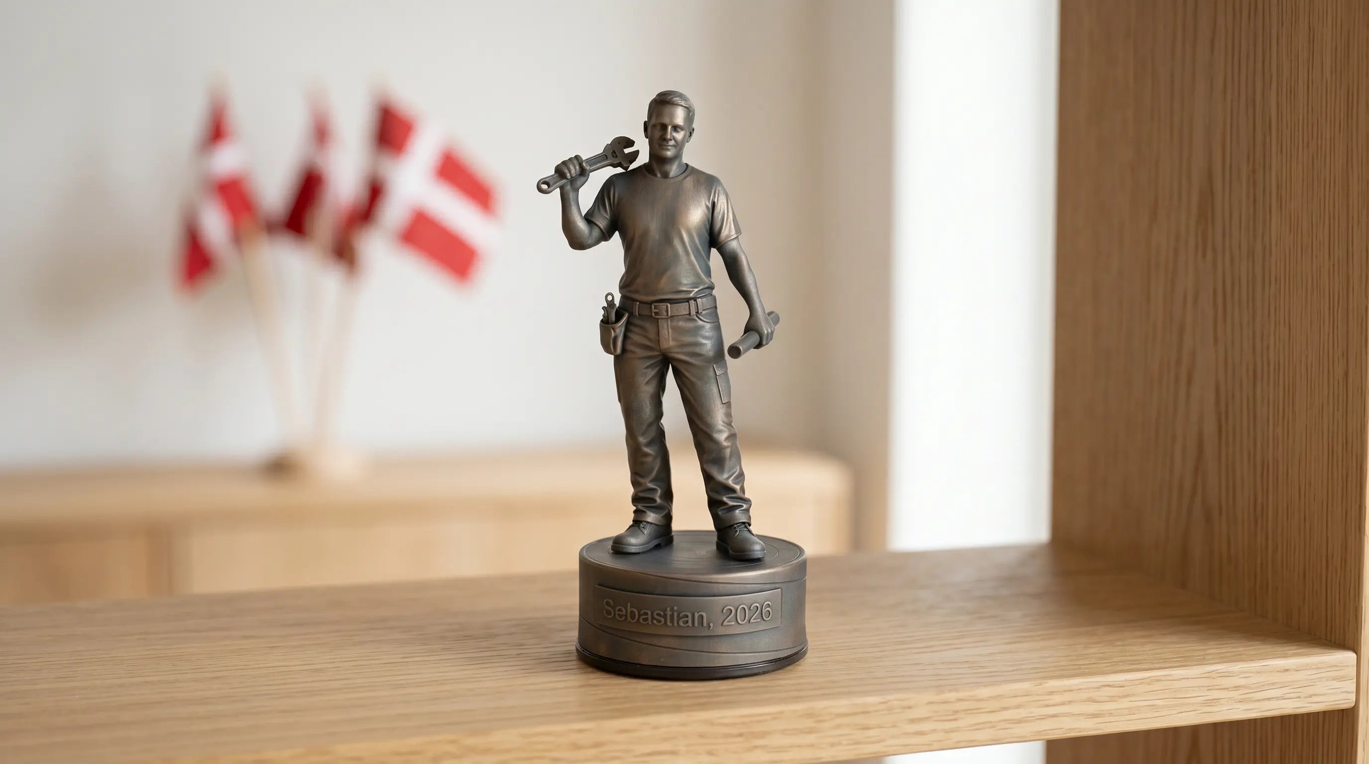 Svendegave VVS — VVS-figur til nyudlært blikkenslager eller vvs'er — Udlært
