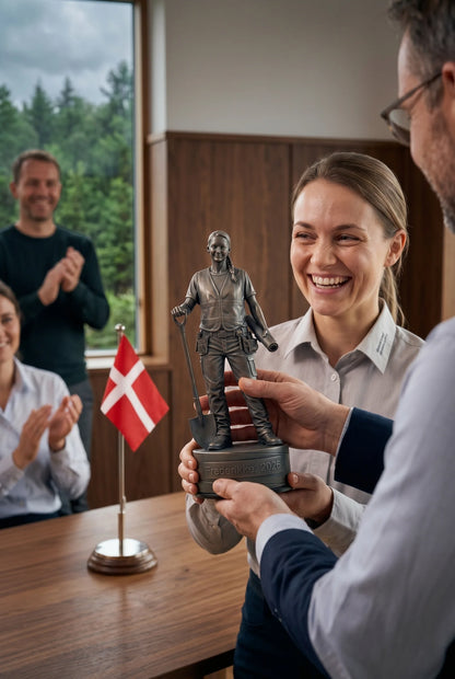 Svendegave til anlægsstruktør – kvindelig figur – Udlært 