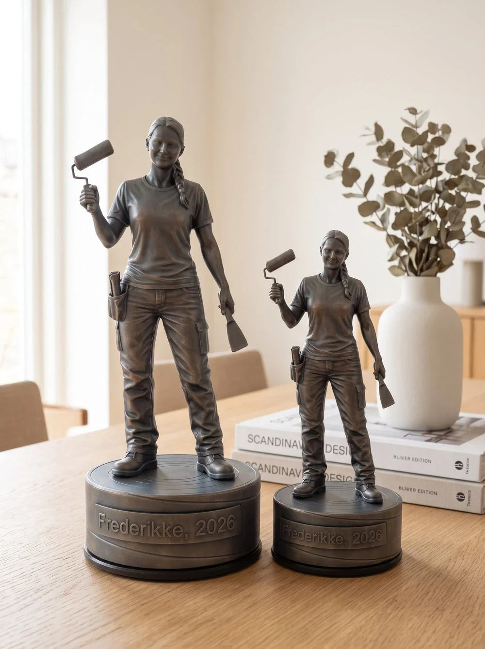 Bygningsmalerfigur hun – duo, stue