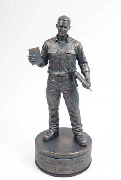 Glarmesterfigur han 