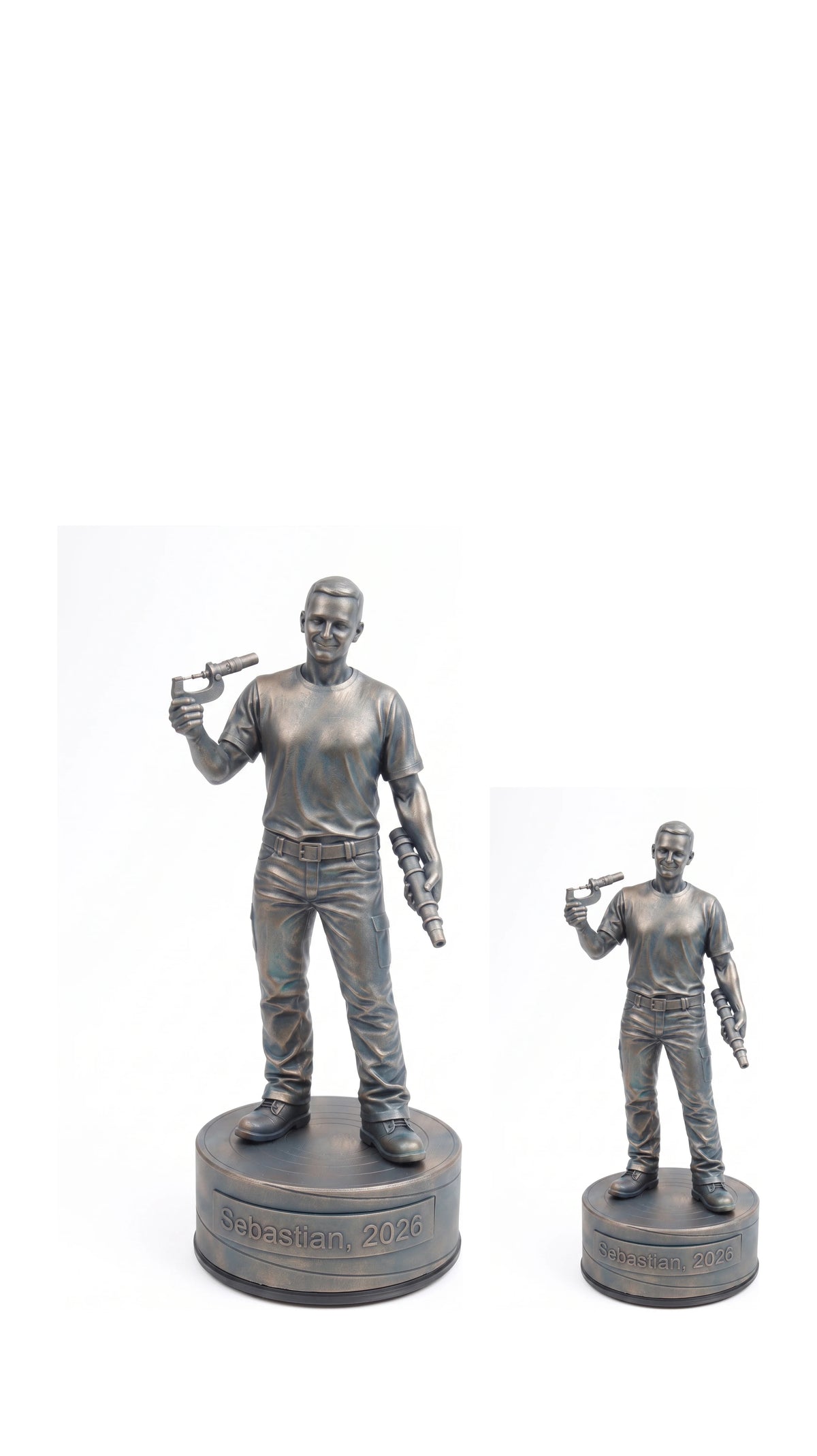 Industriteknikerfigur han – duo, hvid baggrund