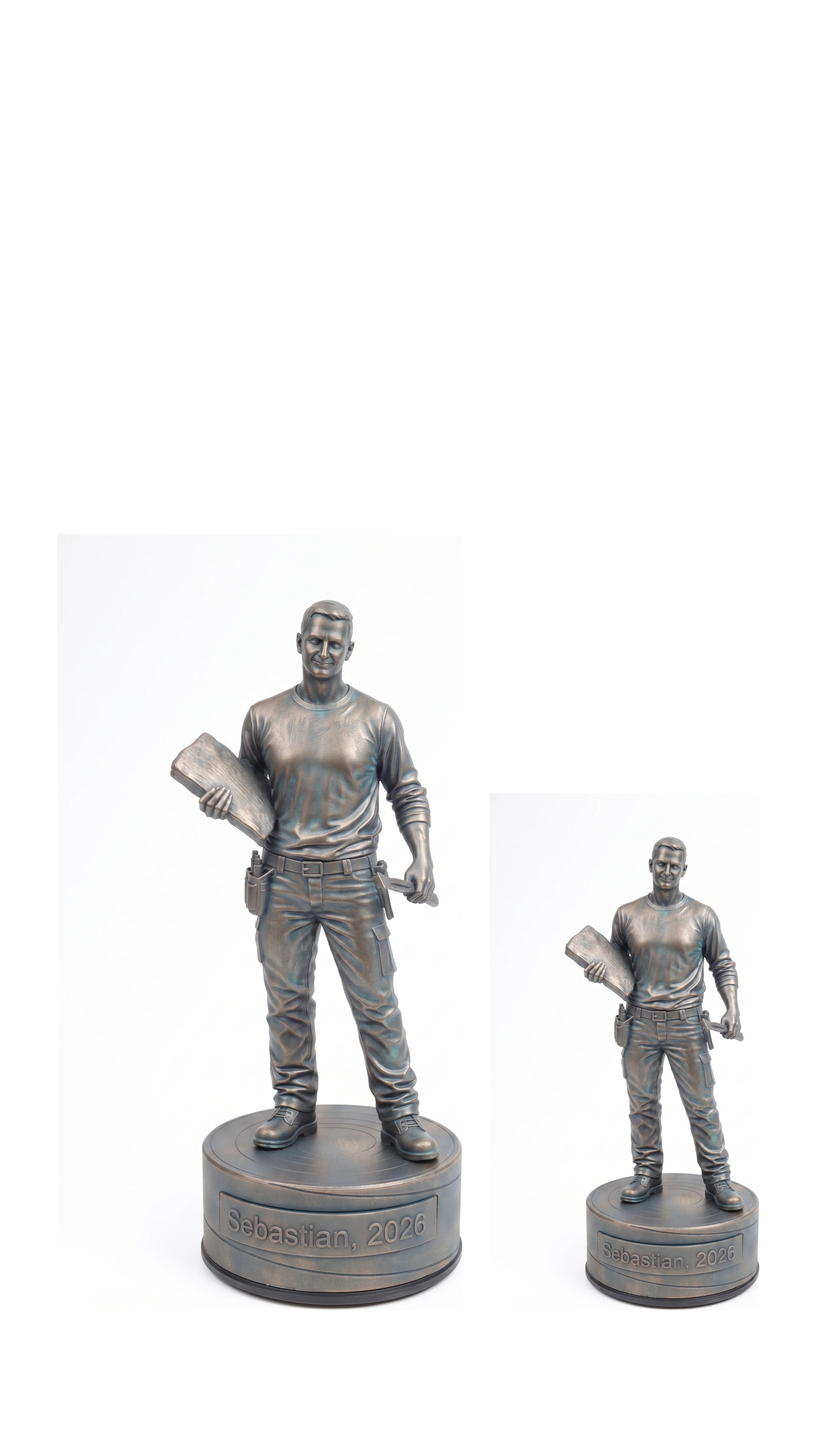 Isolatørfigur han – duo, hvid baggrund