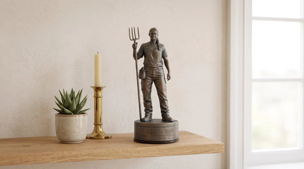 Landmandfigur hun – scene, hylde