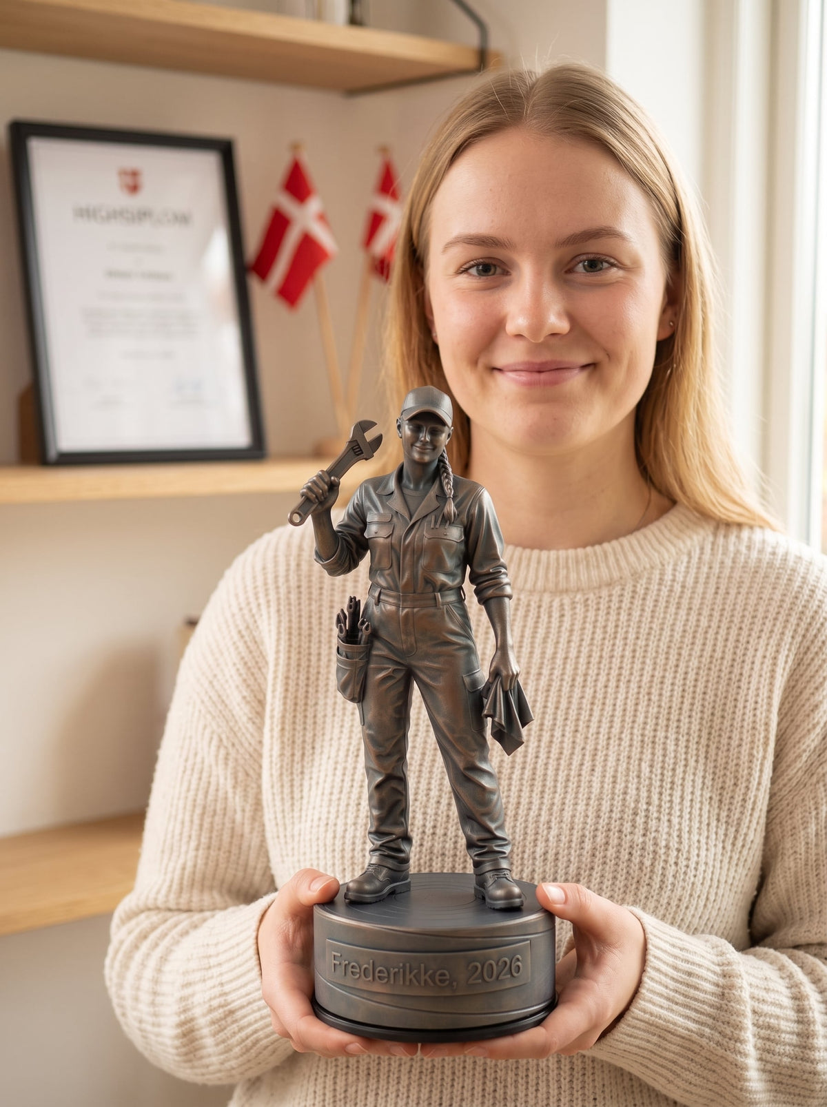 Lastbilsmekanikerfigur hun #da:gender_hun,en:gender_female,sv:gender_kvinna