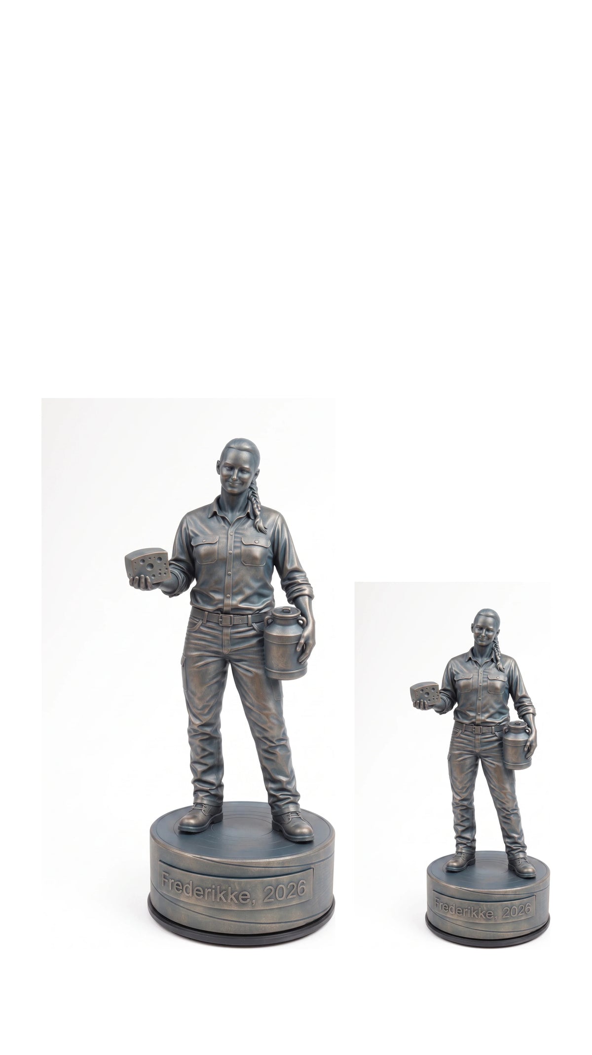 Majeristfigur hun – duo, hvid baggrund