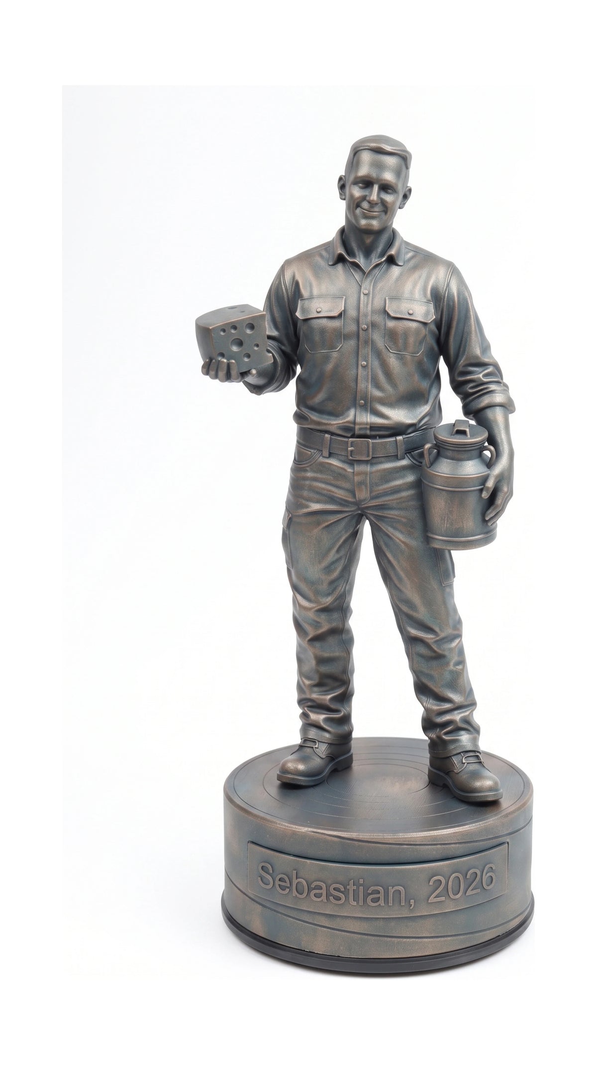 Majeristfigur han – hvid baggrund, stående